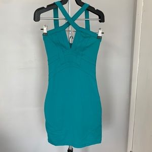 BeBe Cross Cross Strap Bodycon Dress